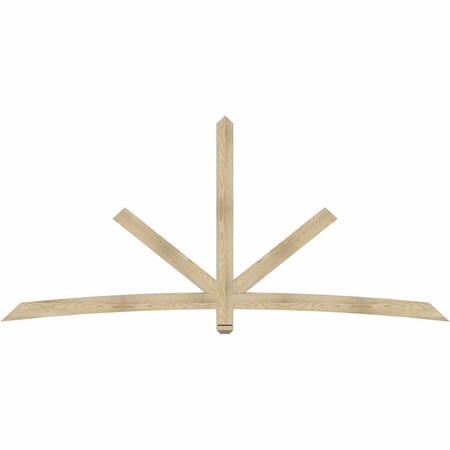 Ekena Millwork Alberta Rough Sawn Timber Gable Bracket, Douglas Fir, 108"W x 49"H x 2"D x 4"F, 11/12 Pitch GBW108X49X0204ALB00RDF